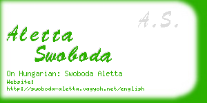 aletta swoboda business card